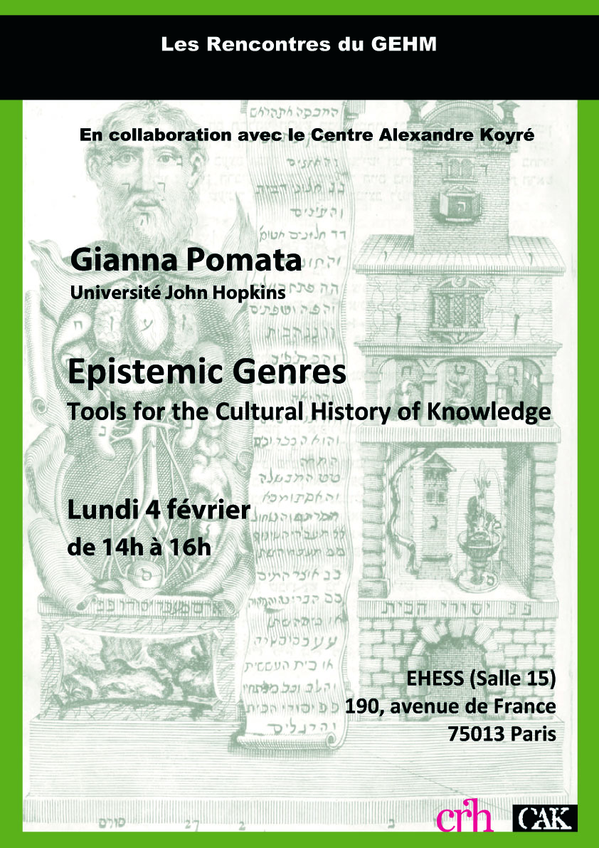 Epistemic Genres : Tools for the Cultural History of Knowledge
